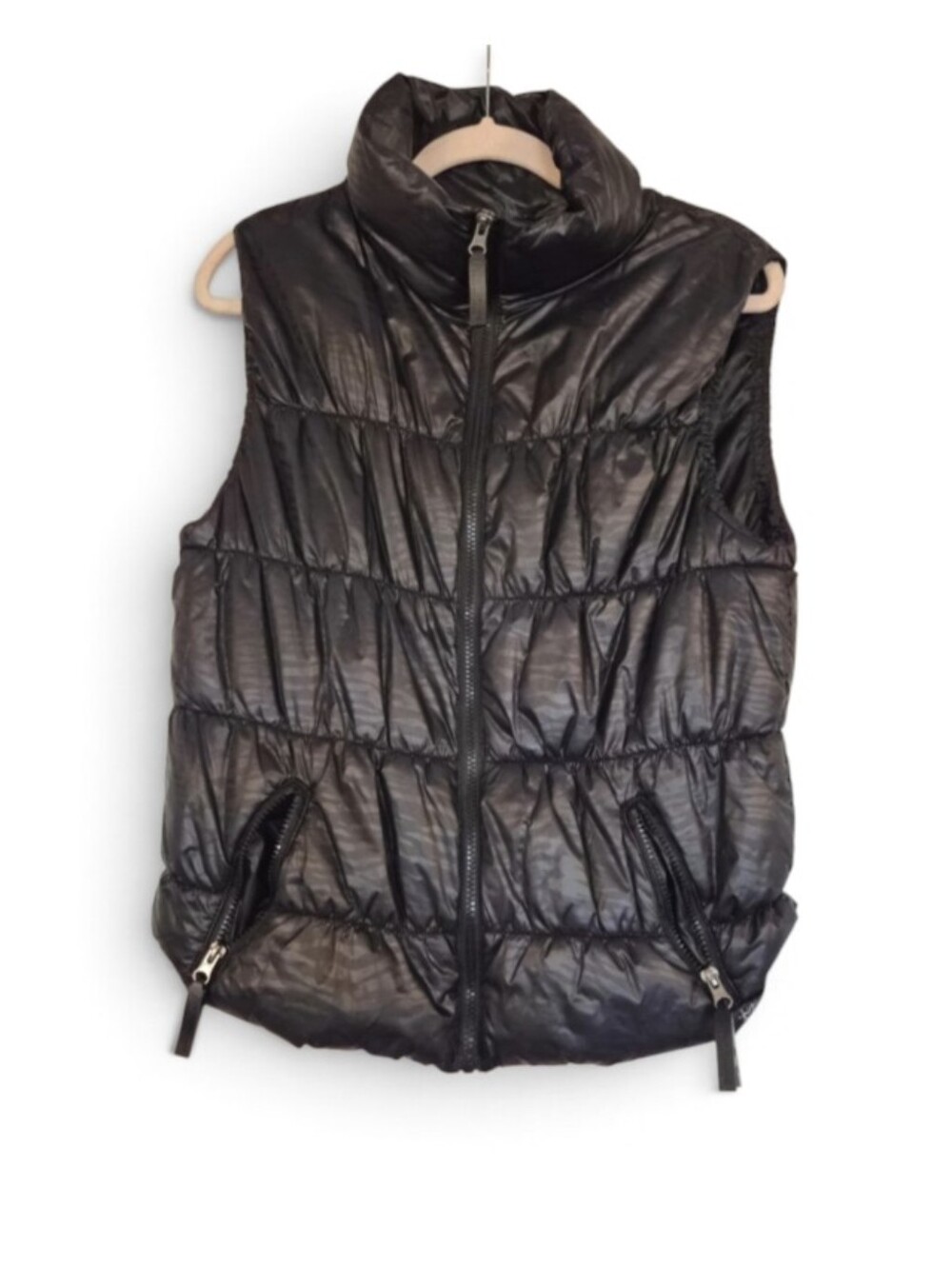 Betsey Johnson Black Quilted Puffer Vest- Size Small